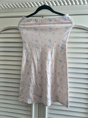Djerf Avenue strapless floral mini dress